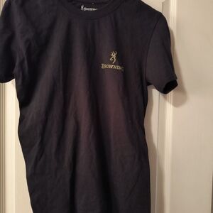 Browning Black Tee with Gold Logo